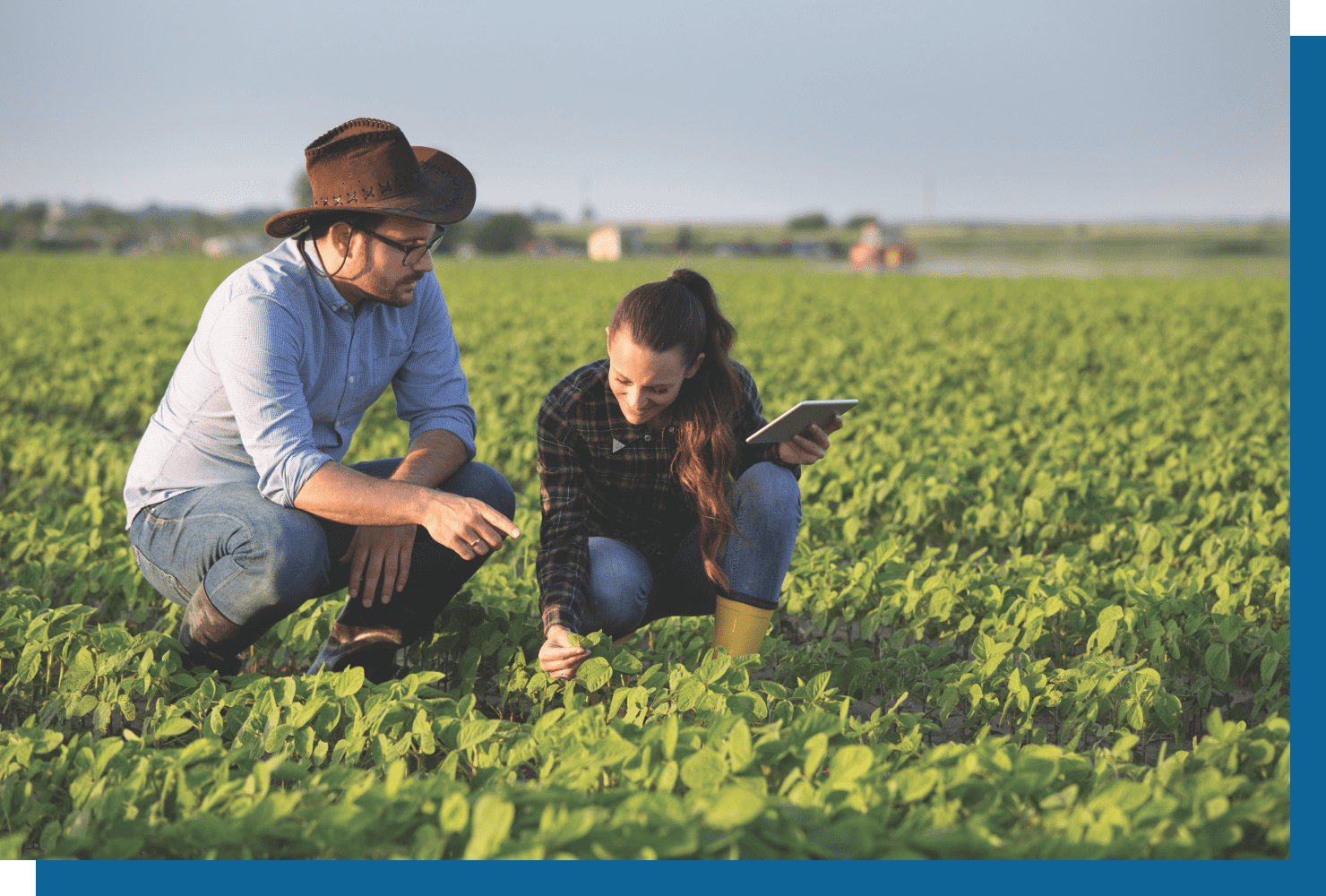 two people farming